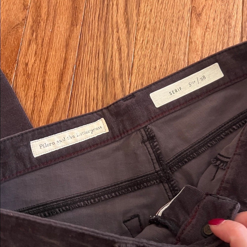 Anthropologie Pilcro and the Letterpress Serif Gray Courdory Pants Women’s 28 - Picture 2 of 13